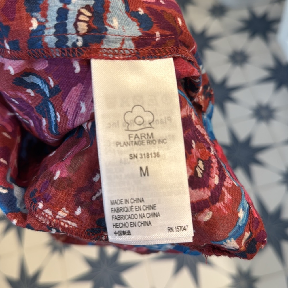 FARM Rio Pink Floral Ruffled Sleeve Blouse - Picture 4 of 5